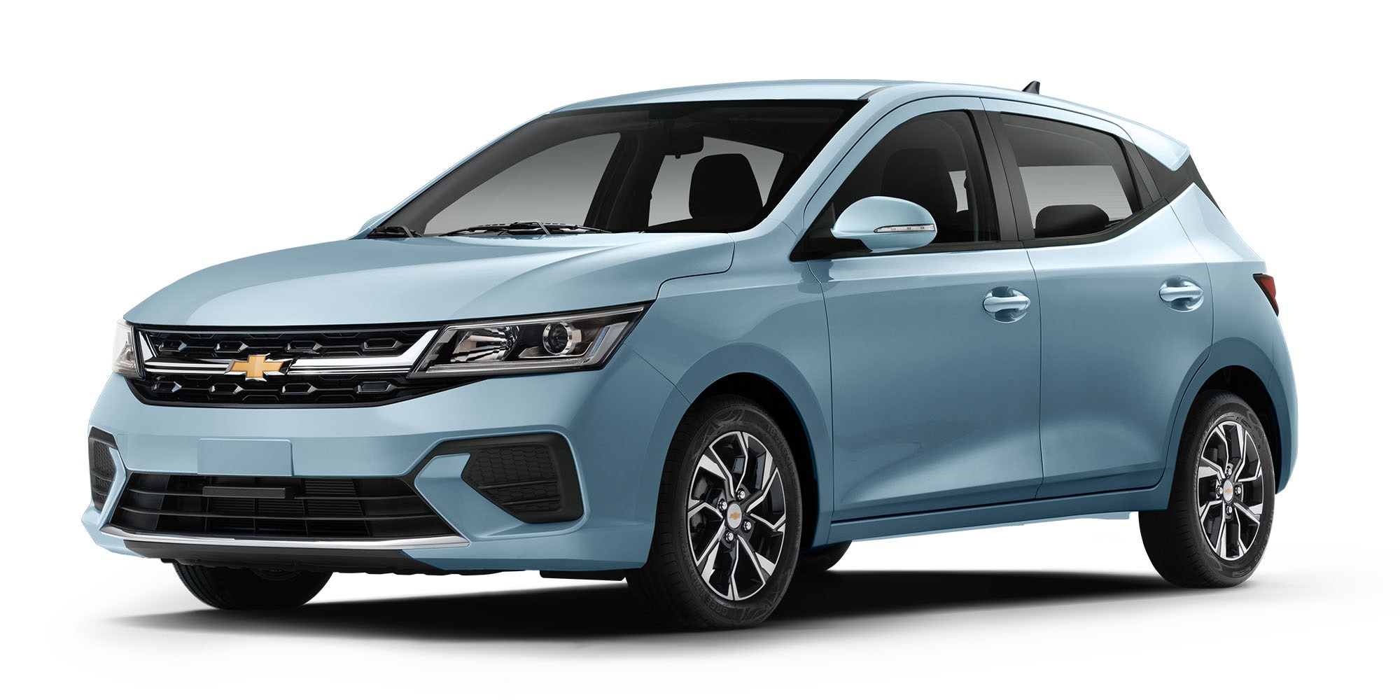 Nuevo compacto 4 puertas Chevrolet Aveo Hatchback 2026 en color azul